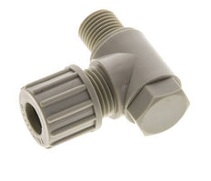 Accesorio de compresión codo PP 10x8mm & G1/4'' con rosca macho con perno banjo 10 bar