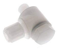 Accesorio de compresión acodado de PVDF de 6x4 mm y G1/8'' con rosca macho y perno banjo 10 bar