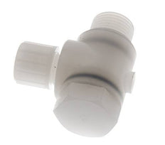 Racor de compresión codo 10x8mm & G1/2'' PVDF con rosca macho con perno banjo 10 bar