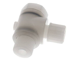 Racor de compresión codo 10x8mm & G1/2'' PVDF con rosca macho con perno banjo 10 bar