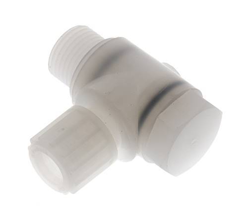 12x10mm & G1/2'' Accesorio de compresión codo PVDF con rosca macho con perno banjo 10 bar