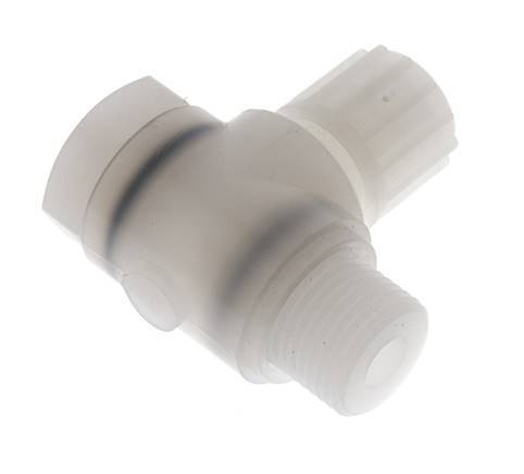 12x10mm & G1/2'' Accesorio de compresión codo PVDF con rosca macho con perno banjo 10 bar