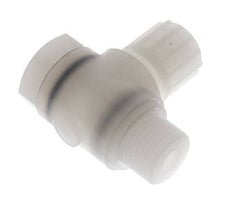 12x10mm & G1/2'' Accesorio de compresión codo PVDF con rosca macho con perno banjo 10 bar