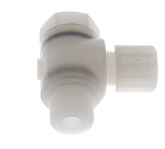 12x10mm & G1/2'' Accesorio de compresión codo PVDF con rosca macho con perno banjo 10 bar