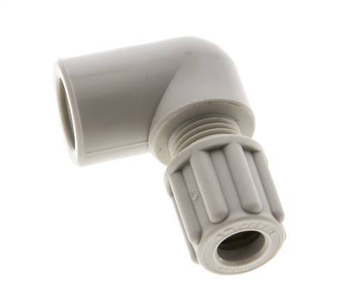 6x4mm & G1/8'' PP Elbow Compression Fitting with Female Threads 10 bar