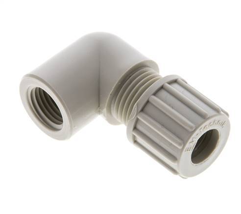 10x8mm & G1/4'' PP Elbow Compression Fitting with Female Threads 10 bar