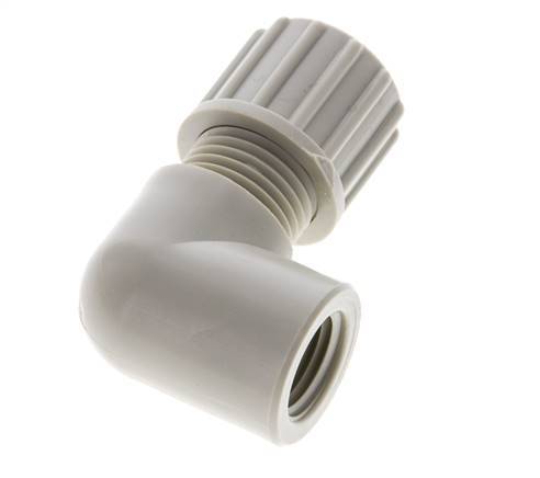 10x8mm & G1/4'' PP Elbow Compression Fitting with Female Threads 10 bar