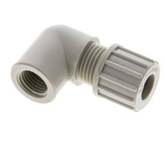 10x8mm & G1/4'' PP Elbow Compression Fitting with Female Threads 10 bar