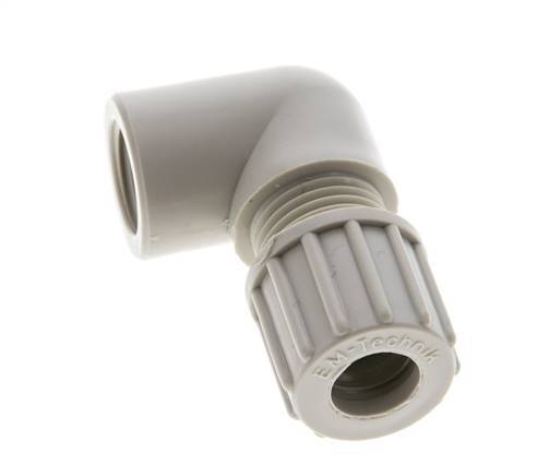 10x8mm & G1/4'' PP Elbow Compression Fitting with Female Threads 10 bar
