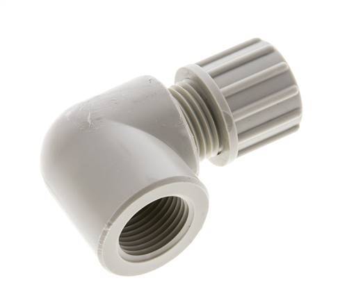 10x8mm & G3/8'' PP Elbow Compression Fitting with Female Threads 10 bar
