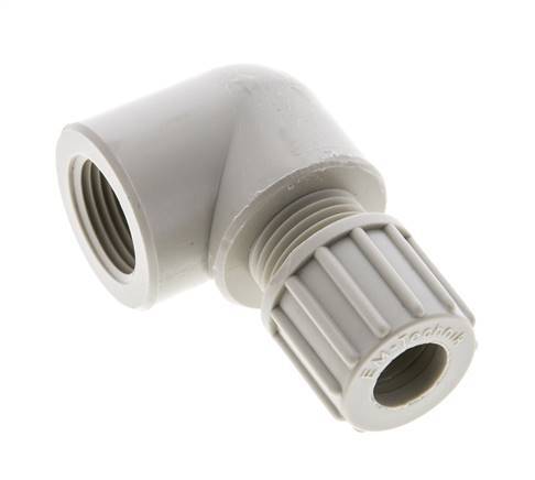 10x8mm & G3/8'' PP Elbow Compression Fitting with Female Threads 10 bar