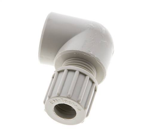 10x8mm & G3/8'' PP Elbow Compression Fitting with Female Threads 10 bar
