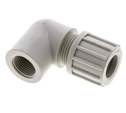 14x12mm & G3/8'' PP Elbow Compression Fitting with Female Threads 10 bar