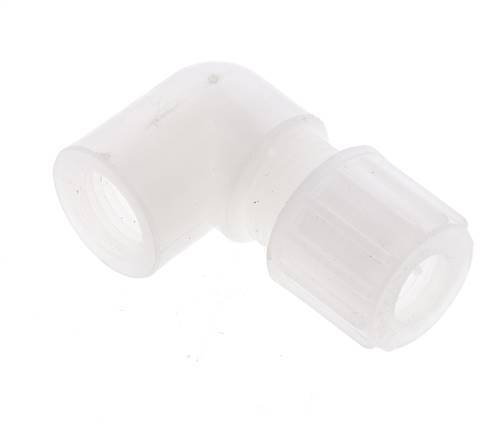 10x8mm & G1/4'' PVDF Elbow Compression Fitting with Female Threads 10 bar