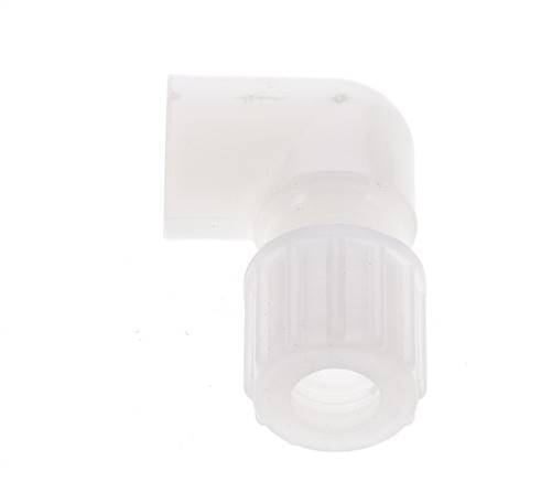 10x8mm & G1/4'' PVDF Elbow Compression Fitting with Female Threads 10 bar