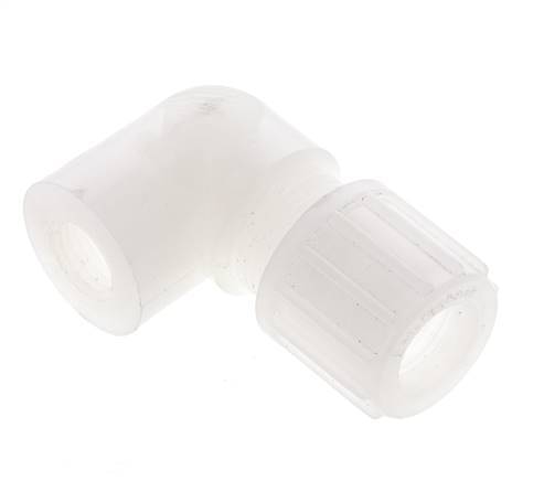14x12mm & G1/4'' PVDF Elbow Compression Fitting with Female Threads 10 bar