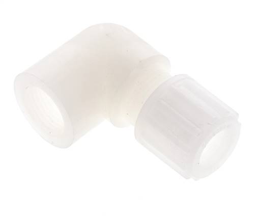 12x10mm & G3/8'' PVDF Elbow Compression Fitting with Female Threads 10 bar