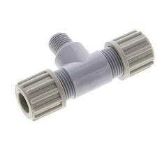 12x10mm & G1/4'' PA T-Shape Tee Compression Fitting with Male Threads 10 bar