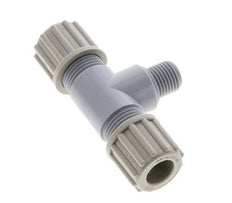 12x10mm & G1/4'' PA T-Shape Tee Compression Fitting with Male Threads 10 bar