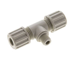 8x6mm & G1/8'' PP T-Shape Tee Compression Fitting with Male Threads 10 bar