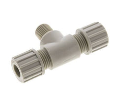 10x8mm & G1/4'' PP T-Shape Tee Compression Fitting with Male Threads 10 bar