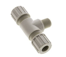 10x8mm & G1/4'' PP T-Shape Tee Compression Fitting with Male Threads 10 bar
