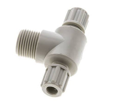 6x4mm & G3/8'' PP T-Shape Tee Compression Fitting with Male Threads 10 bar