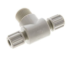 6x4mm & G3/8'' PP T-Shape Tee Compression Fitting with Male Threads 10 bar