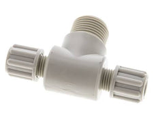 6x4mm & G3/8'' PP T-Shape Tee Compression Fitting with Male Threads 10 bar
