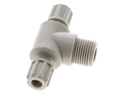 6x4mm & G3/8'' PP T-Shape Tee Compression Fitting with Male Threads 10 bar