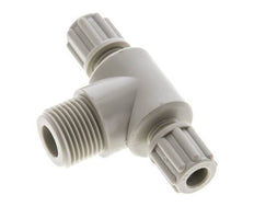 6x4mm & G3/8'' PP T-Shape Tee Compression Fitting with Male Threads 10 bar