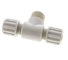 8x6mm & G3/8'' PP T-Shape Tee Compression Fitting with Male Threads 10 bar