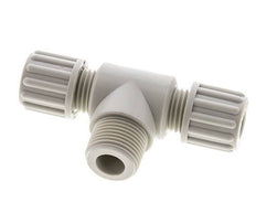 8x6mm & G3/8'' PP T-Shape Tee Compression Fitting with Male Threads 10 bar