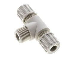 8x6mm & G3/8'' PP T-Shape Tee Compression Fitting with Male Threads 10 bar