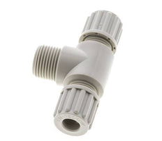 8x6mm & G3/8'' PP T-Shape Tee Compression Fitting with Male Threads 10 bar