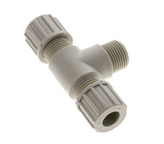 10x8mm & G3/8'' PP T-Shape Tee Compression Fitting with Male Threads 10 bar