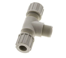 10x8mm & G3/8'' PP T-Shape Tee Compression Fitting with Male Threads 10 bar