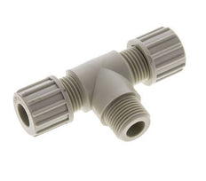 10x8mm & G3/8'' PP T-Shape Tee Compression Fitting with Male Threads 10 bar
