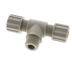 10x8mm & G3/8'' PP T-Shape Tee Compression Fitting with Male Threads 10 bar