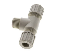 10x8mm & G3/8'' PP T-Shape Tee Compression Fitting with Male Threads 10 bar