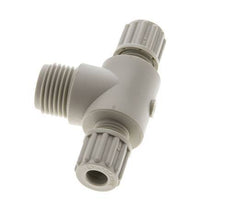 8x6mm & G1/2'' PP T-Shape Tee Compression Fitting with Male Threads 10 bar