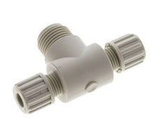 8x6mm & G1/2'' PP T-Shape Tee Compression Fitting with Male Threads 10 bar