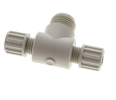 8x6mm & G1/2'' PP T-Shape Tee Compression Fitting with Male Threads 10 bar