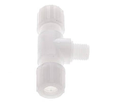14x12mm & G1/4'' PVDF T-Shape Tee Compression Fitting with Male Threads 10 bar