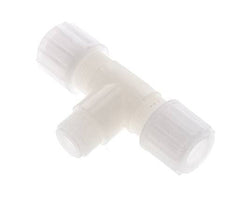 12x10mm & G3/8'' PVDF T-Shape Tee Compression Fitting with Male Threads 10 bar