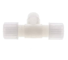 12x10mm & G3/8'' PVDF T-Shape Tee Compression Fitting with Male Threads 10 bar