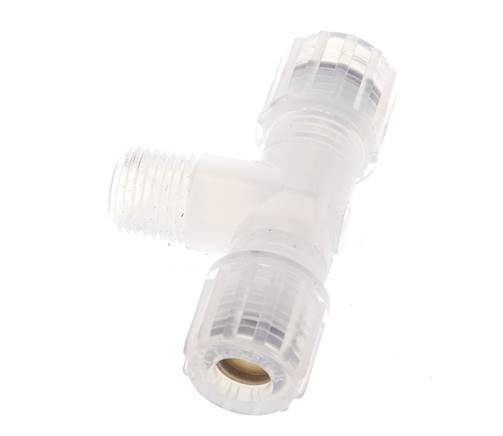 8x6mm & G1/4'' PFA T-Shape Tee Cutting Fitting with Male Threads 10 bar