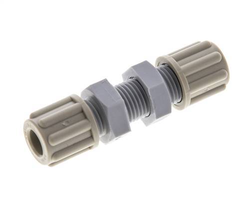 Racor de compresión recto de 6x4mm PA Pasamuros 10 bar [2 Piezas]