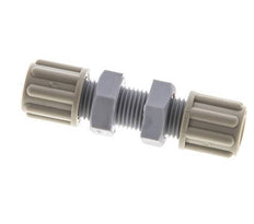 Racor de compresión recto de 6x4mm PA Pasamuros 10 bar [2 Piezas]