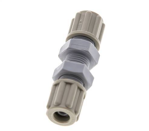Racor de compresión recto de 6x4mm PA Pasamuros 10 bar [2 Piezas]